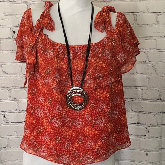 Rebecca Minkoff Ruffle Top - size L - Picture 1 of 3